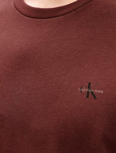 Camiseta Calvin Klein Jeans Masculina New Logo Re Issue Bordô