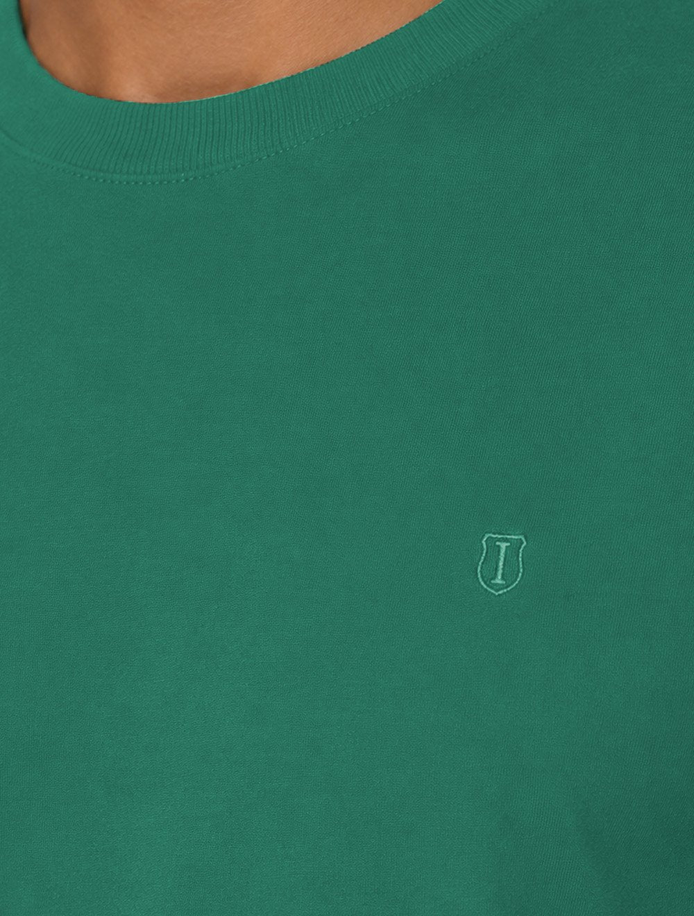 Camiseta Individual Masculina Slim Pima Soft Touch Logo Verde