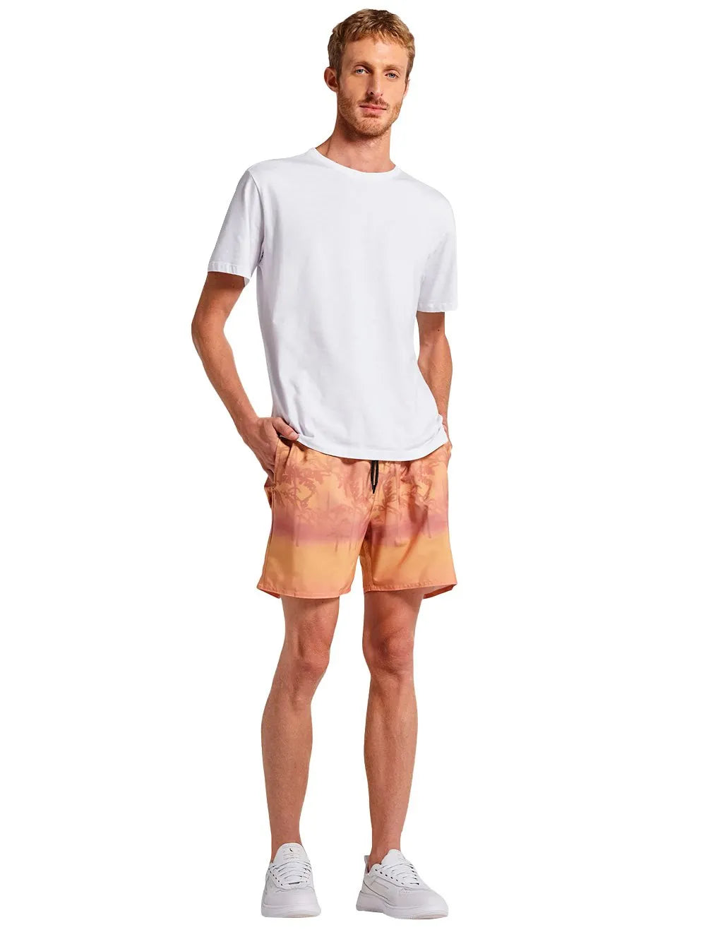 Short Reserva D'Água Beachwear Sunset Laranja