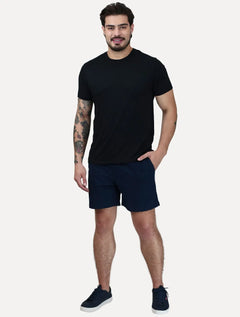 Short King & Joe Masculina Sarja Flex Twill Peach Azul Marinho