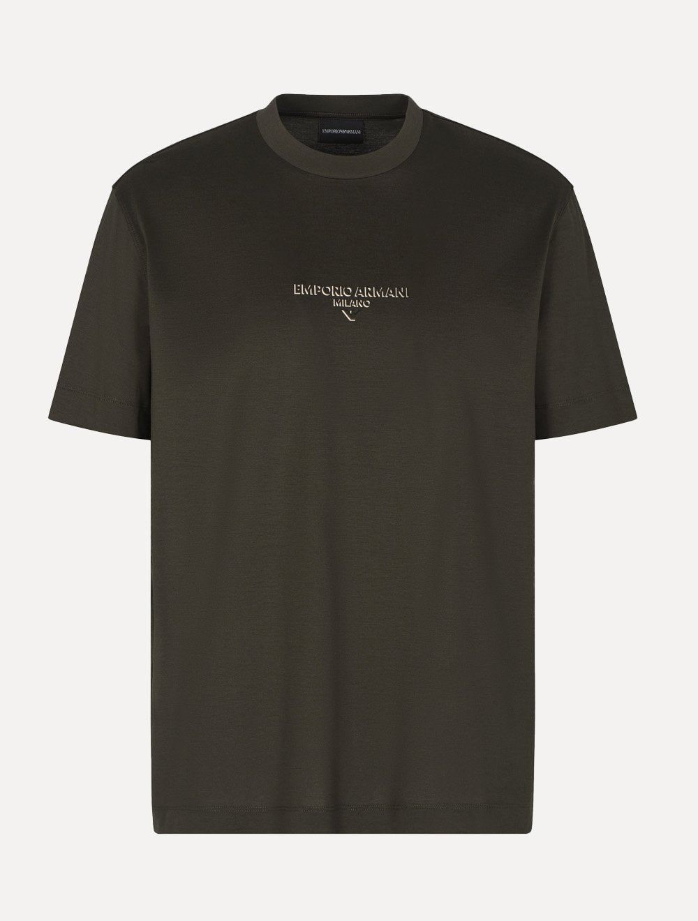 Camiseta Empório Armani Masculina Jersey Logo Chest Verde Escuro