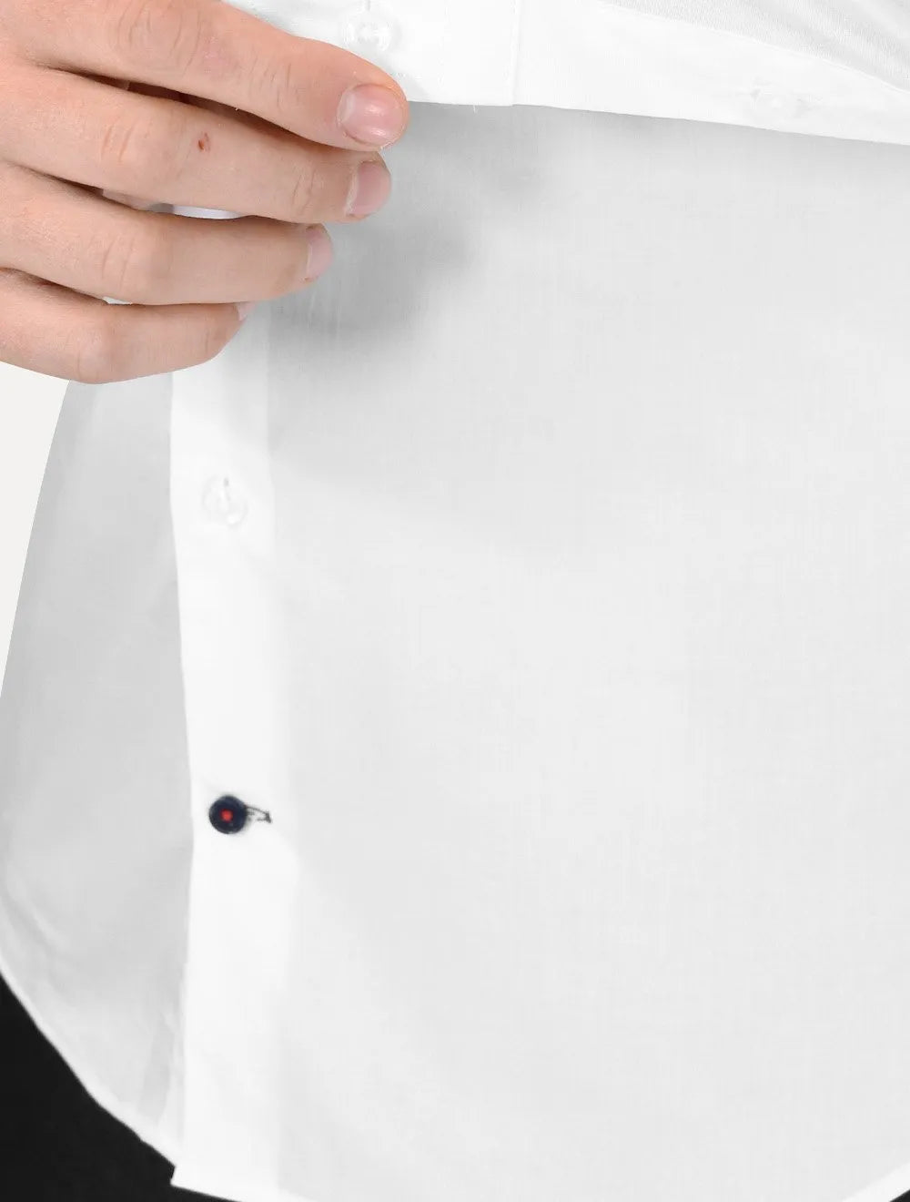 Camisa Tommy Hilfiger Masculina Slim THFlex Poplin Branco