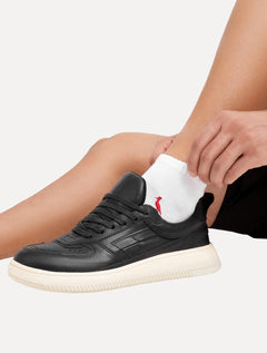 Meia Reserva Masculina Cano Curto Pica-Pau Bordado Branca Kit 2 Pares