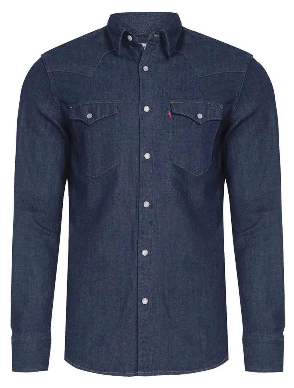 Camisa Jeans Levis Masculina Barstow Western Azul