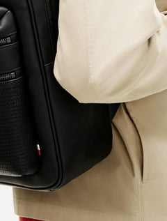 Mochila MasculinaTommy Hilfiger Woven Backpack Preta