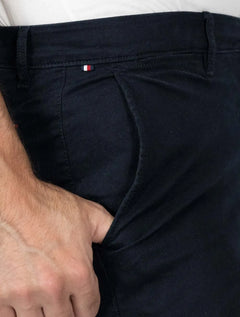 Calça Tommy Hilfiger Masculina Slim Bleeker THFlex Chino Stretch Azul Marinho