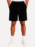 Bermuda Reserva Masculina Elástico Cotelê Preta
