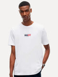 Camiseta Tommy Hilfiger Masculina Flag Small Box Branca