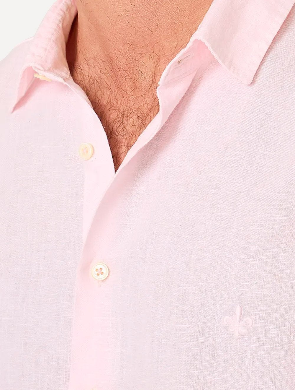 Camisa Dudalina Masculina Slim Tricoline Lisa Rosa