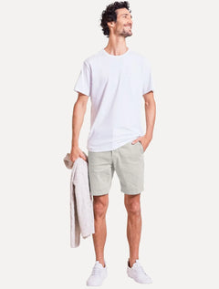 Bermuda Reserva Masculina Slim Casual Tito Off-White Mescla