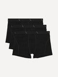 Cueca Reserva Masculina Boxer Monocromatico Cotton Preta Pack 3UN