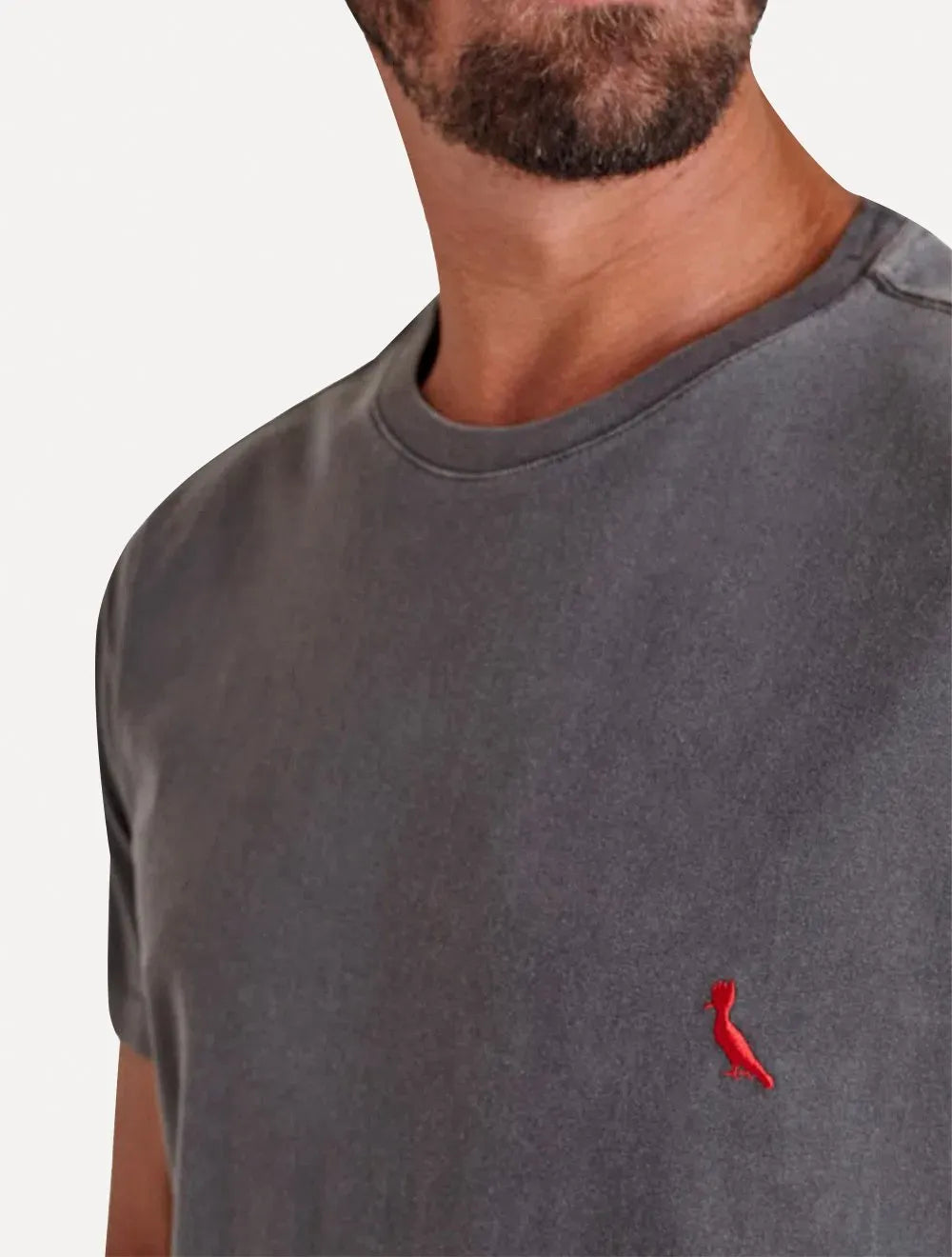 Camiseta Reserva Masculina Básica Brasa Red Stoned Chumbo