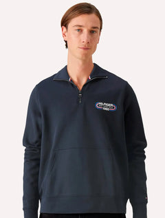 Moletom Tommy Hilfiger Masculino Track Graphic Half Zip Azul Marinho