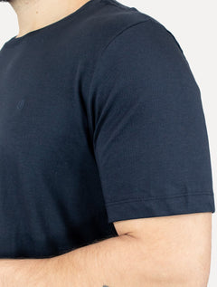 Camiseta Individual Slim Pima Soft Touch Logo Azul Marinho