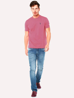 Camiseta Aleatory Masculina Navy Icon Grape Violeta