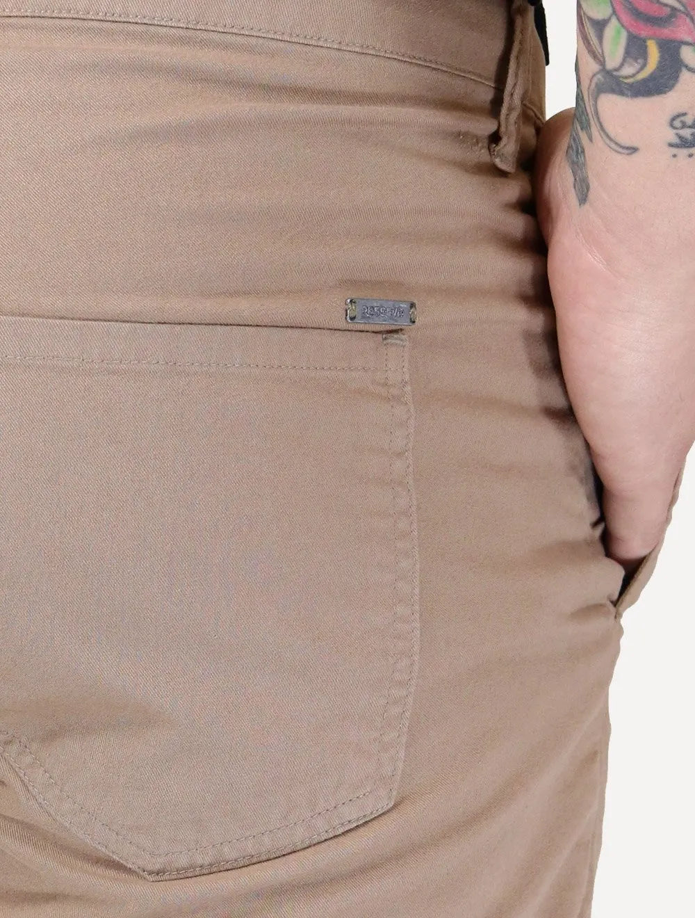 Bermuda Reserva Masculina Elastano Stone Cáqui