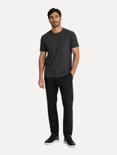 Camiseta Calvin Klein Manga Curta Masculina Mono Logo Ribana Gola Chumbo