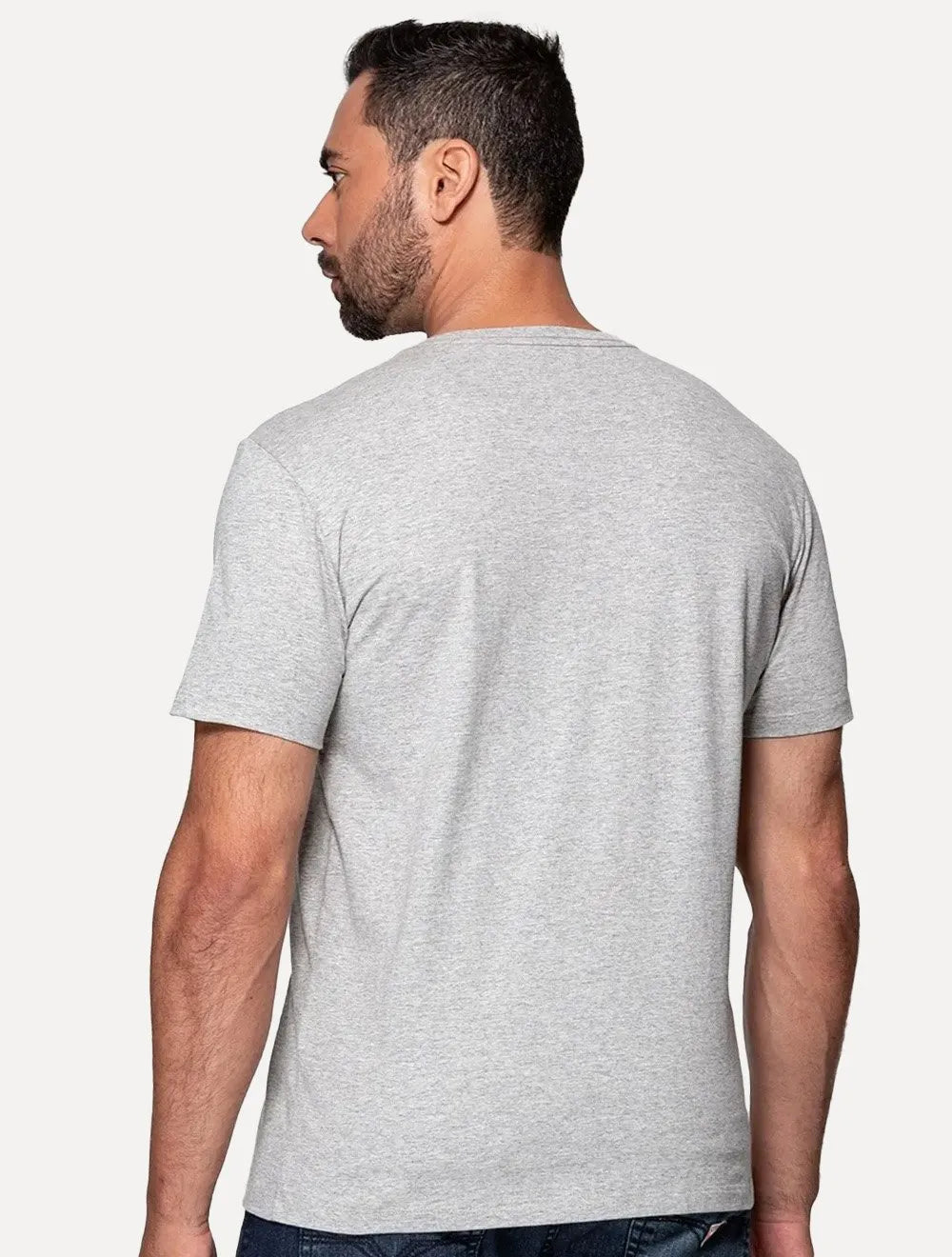 Camiseta Guess Big Logo Los Angeles Bordado Cinza