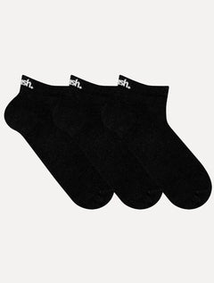 Meia Mash Esportiva Sapatilha Preta Kit 3 Pares