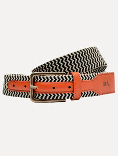 Cinto Reserva Masculino Tecido Havana Preto/Areia