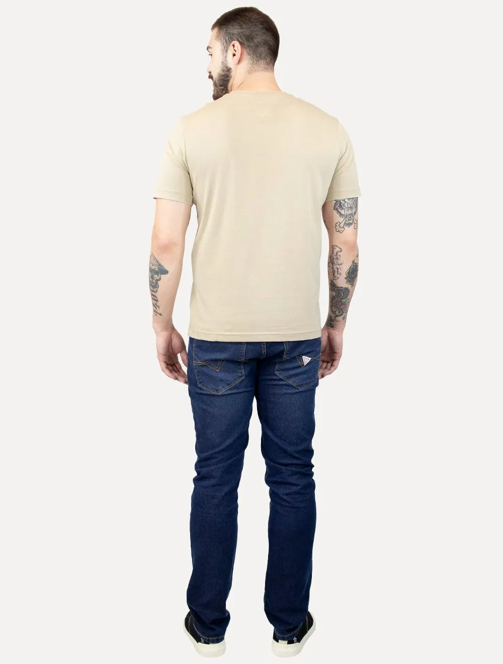 Camiseta Tommy Hilfiger Masculina Chest Insert Logo Cáqui Claro