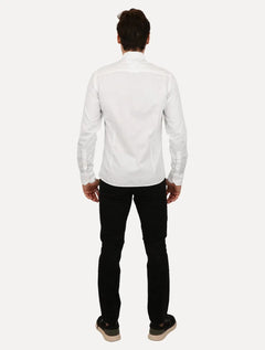 Camisa Tommy Jeans Masculina Slim Original Stretch Branca