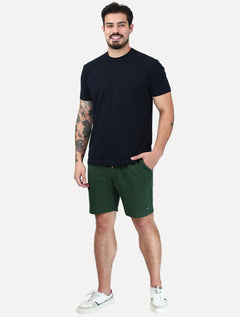 Bermuda King & Joe Masculina Moletom Comfort Logo Verde Militar