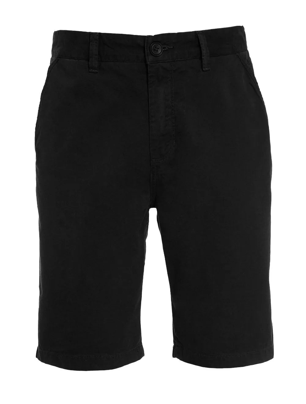 Bermuda Dudalina Sarja Chino Comfort Tinturada Preta