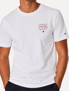 Camiseta Tommy Hilfiger Masculina Regular Logo Brand Love RWB Branca