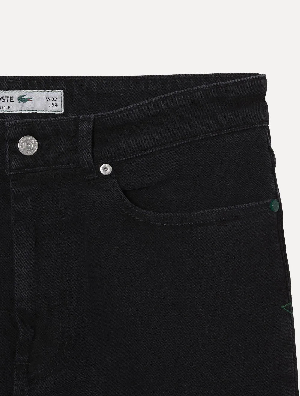 Calça Lacoste Jeans Masculina Slim Fit Cotton Denim Stretch Preta