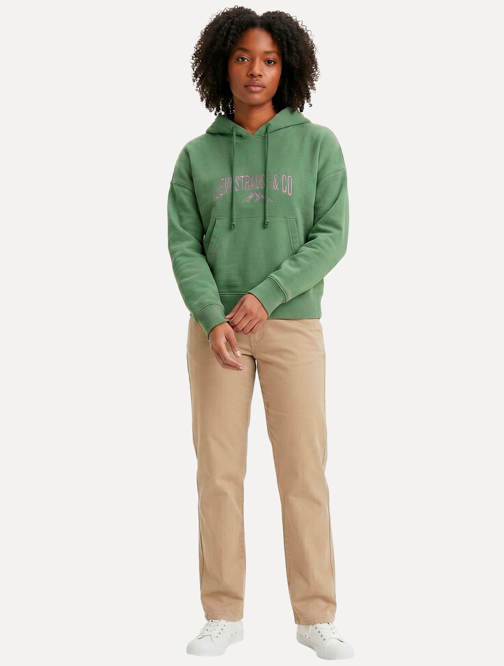 Moletom Levis Feminino Crewneck Relaxed Fit Mountain Verde
