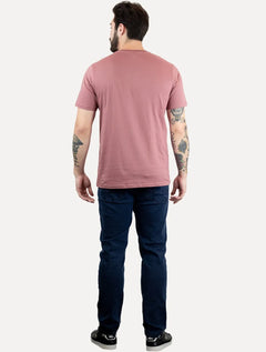 Camiseta John John Masculina JJ Basic Logo Rusty Rosa Médio