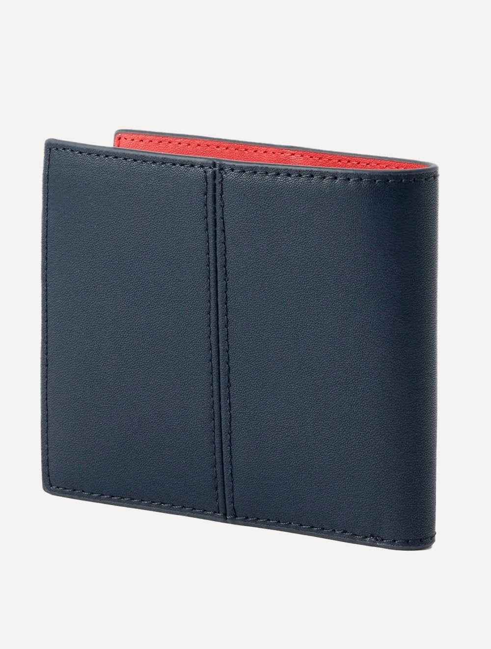 Carteira Tommy Jeans Heritage Red Couro Azul Marinho