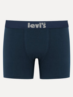 Cuecas Levis Boxer Brief Poster Azul Marinho Preta Pack 2UN