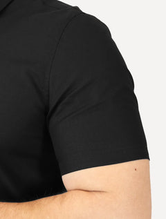 Camisa Calvin Klein Jeans Masculina Manga Curta Básica Logo Peito Preto