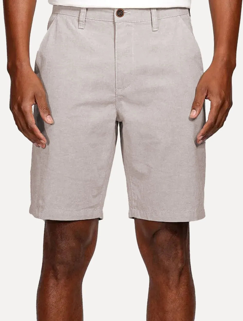 Bermuda Aramis Masculina Alfaiataria Textura Marrom Mescla