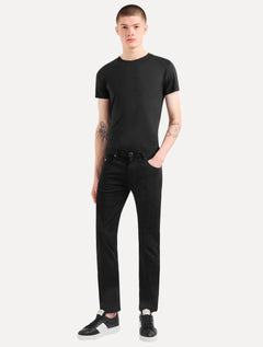 Calça Jeans Emporio Armani Masculina J45 Regular Fit Gabardine Stretch Preto