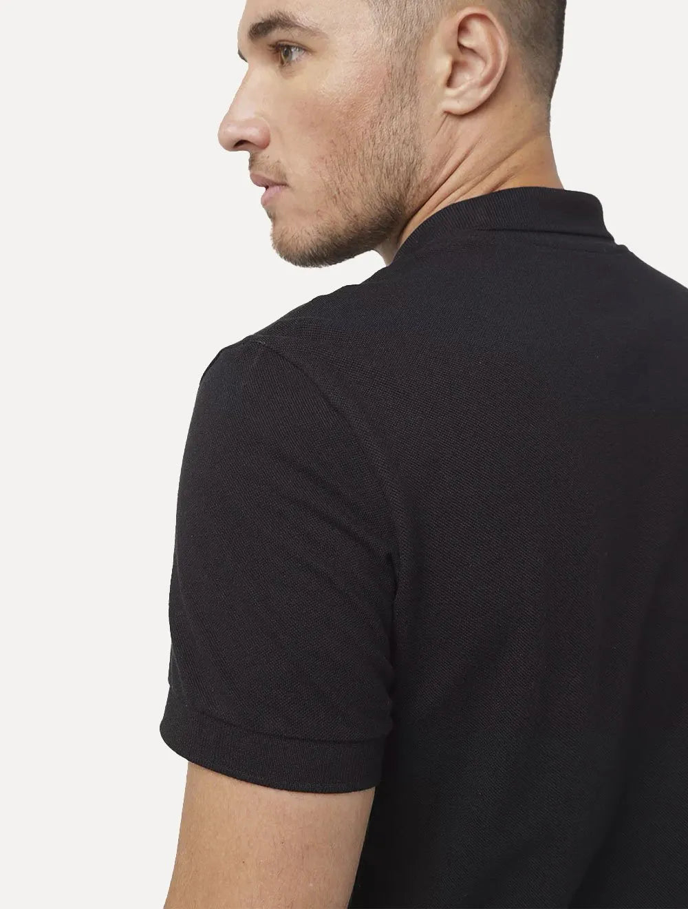 Polo Dudalina Masculina Essentials Extra Cotton Grey Icon Preta