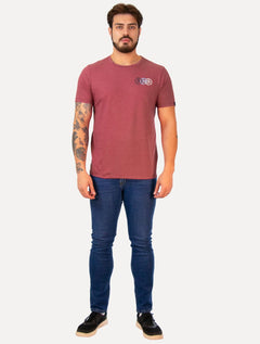 Camiseta Original Penguin Masculina Tri Circle Vermelho Mescla