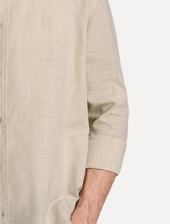Camisa John John Masculina Relaxed Cotton Cáqui Claro