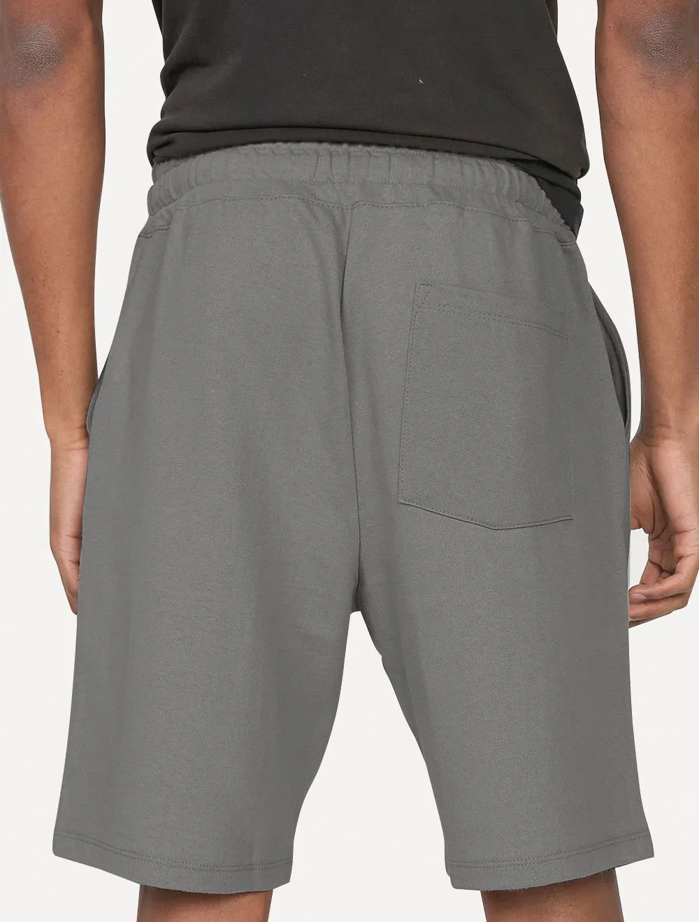 Bermuda John John Masculina Moletom New Basic Print Cinza Médio