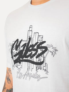 Camiseta Guess Masculina Los Angeles Skyscraper Branca