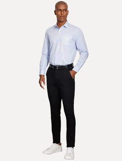 Camisa Aramis Masculina Regular Algodão Lotte Pocket Azul Claro Mescla