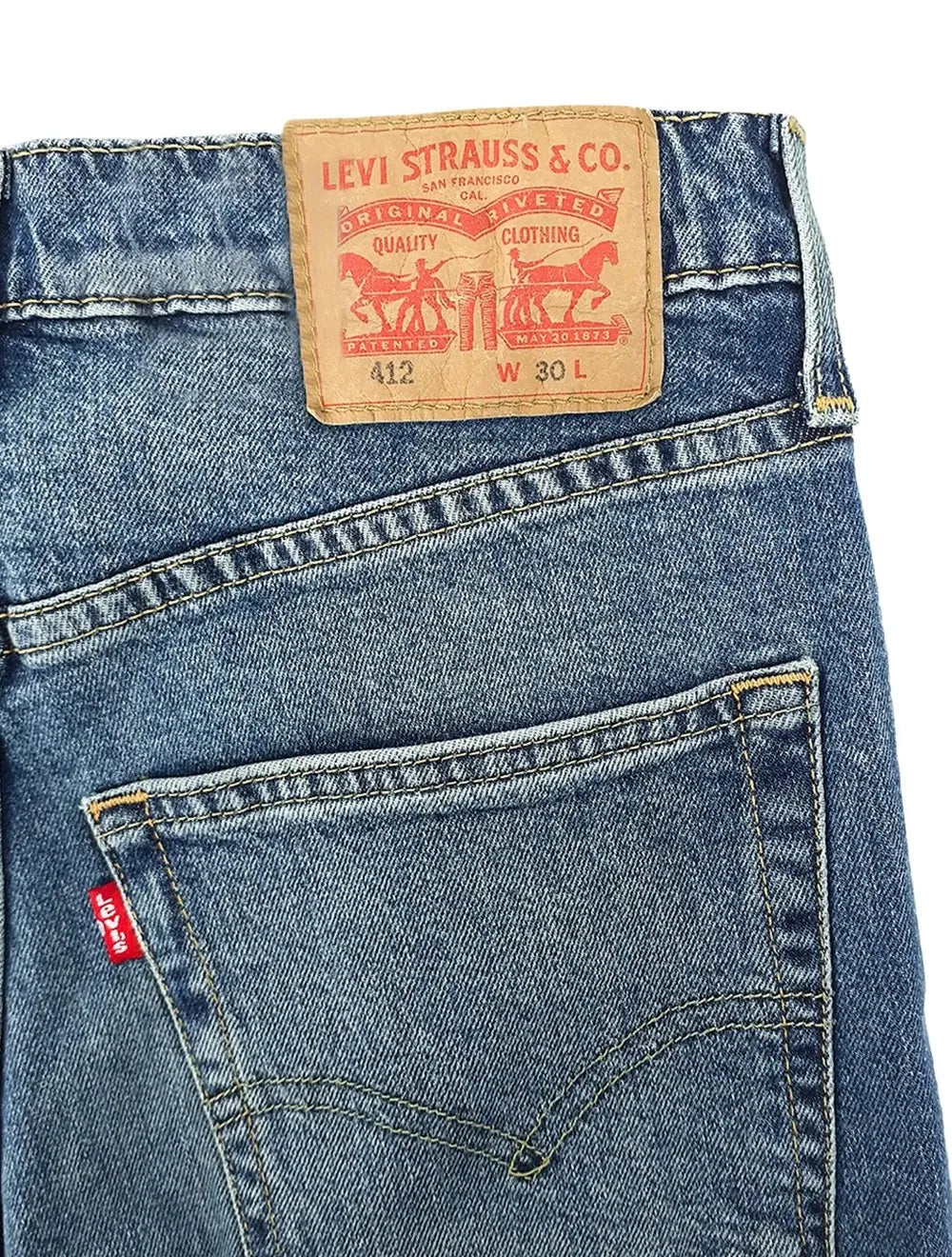 Bermuda Levis Jeans Masculina 412 Slim Shorts Stretch Destroyed Azul