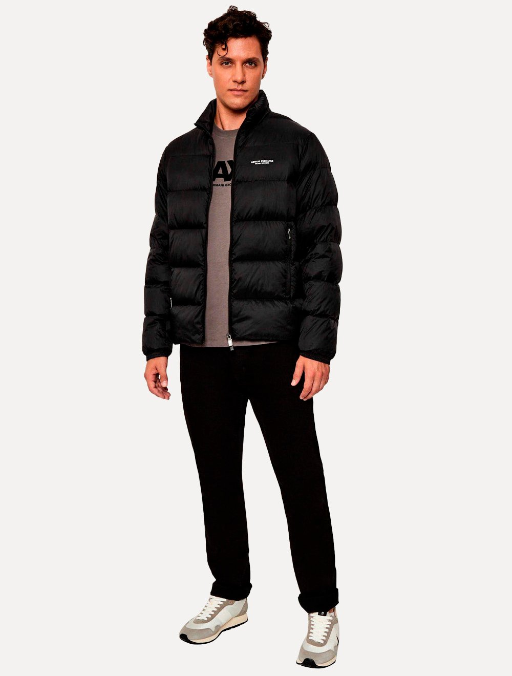 Jaqueta Armani Exchange Masculina Down Nylon Preta