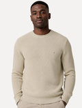 Suéter Dudalina Masculino Tricot Textura Favo Cáqui