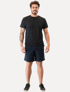 Bermuda Original Penguin Masculina Moletom Slim Patch Azul Marinho