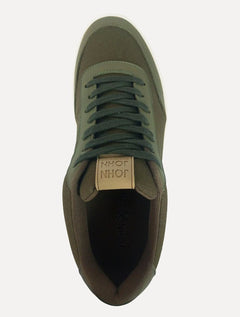 Tênis John John Masculino Nobuck Amsterdam Verde Militar