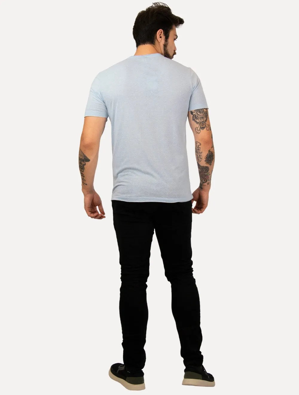 Camiseta John John Regular Beach Chair Azul Claro Mescla