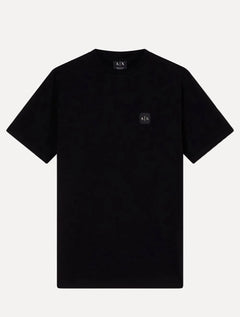 Camiseta Armani Exchange Masculina Regular Fit  Cotton Patch AX Preta